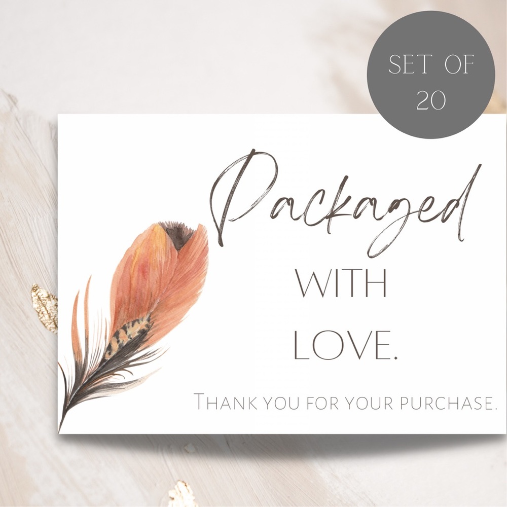 SET OF 20 Thank You Inserts - 5x7 - Poshmark Packaging